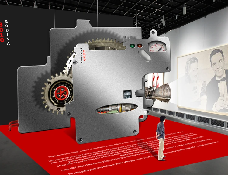 BBDO project installed in an exhibition space.