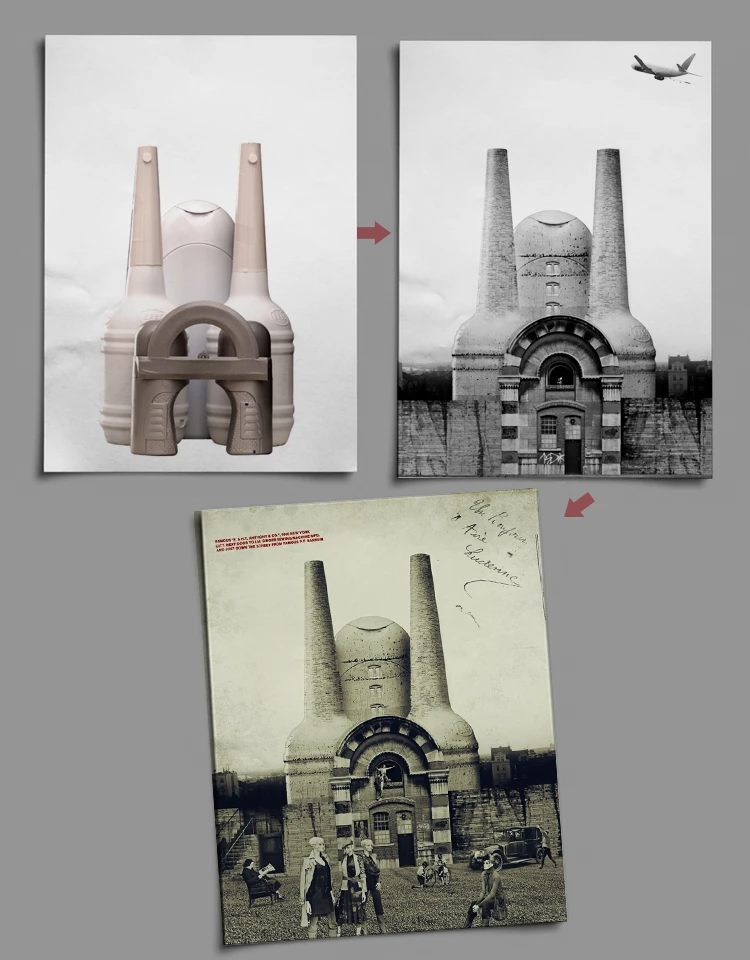 Sequence showing the development of the Pandorina kutija artwork.