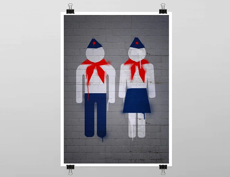 Illustrated pioneers poster from the supplied Experimento series.