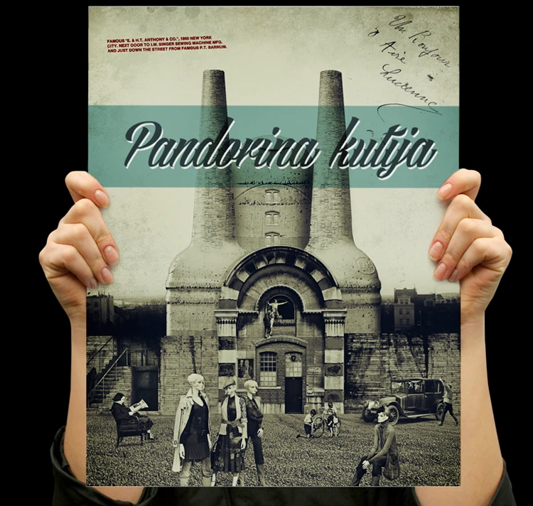 Pandorina kutija self-promotional exhibition poster.