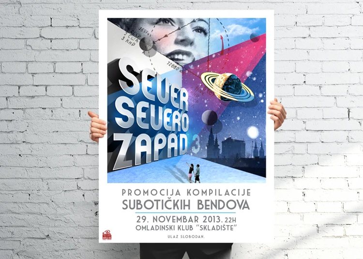 Poster for the Sever Severo Zapad 3 music compilation.